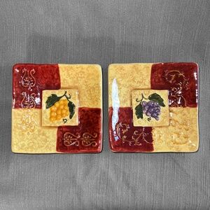 Set of 2 Square Grape Spoon Rests